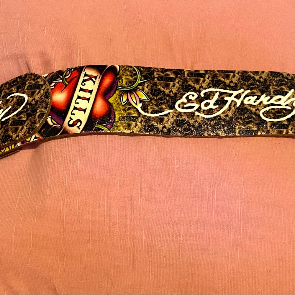 Ed Hardy vintage leather belt - Picture 5 of 7